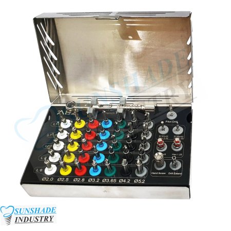 Dental Implant 35 Integral Stopper Drills with Drivers and Keys Complete Kit